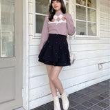 【予約商品 11月下旬発送】アーガイルリボンニット