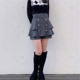 【予約商品 11月下旬発送】アーガイルリボンニット