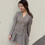 【予約商品 1月上旬発送】ロー切り替えテーラーワンピース