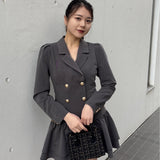 【予約商品 1月上旬発送】ロー切り替えテーラーワンピース