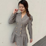 【予約商品 1月上旬発送】ロー切り替えテーラーワンピース