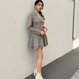 【予約商品 1月上旬発送】ロー切り替えテーラーワンピース