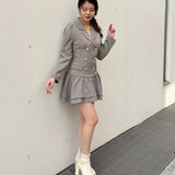 【予約商品 1月上旬発送】ロー切り替えテーラーワンピース