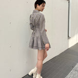 【予約商品 1月上旬発送】ロー切り替えテーラーワンピース