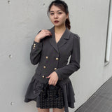 【予約商品 1月上旬発送】ロー切り替えテーラーワンピース