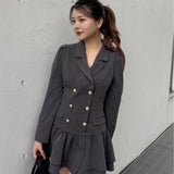 【予約商品 1月上旬発送】ロー切り替えテーラーワンピース