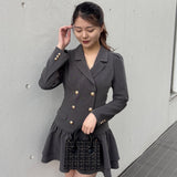 【予約商品 1月上旬発送】ロー切り替えテーラーワンピース