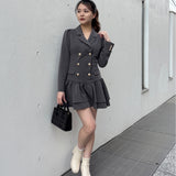 【予約商品 1月上旬発送】ロー切り替えテーラーワンピース