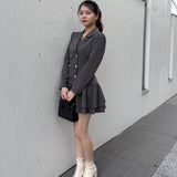 【予約商品 1月上旬発送】ロー切り替えテーラーワンピース