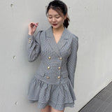 【予約商品 1月上旬発送】ロー切り替えテーラーワンピース