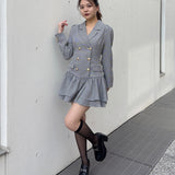 【予約商品 1月上旬発送】ロー切り替えテーラーワンピース