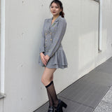 【予約商品 1月上旬発送】ロー切り替えテーラーワンピース