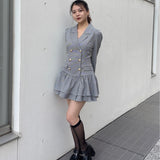 【予約商品 1月上旬発送】ロー切り替えテーラーワンピース