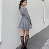 【予約商品 1月上旬発送】ロー切り替えテーラーワンピース