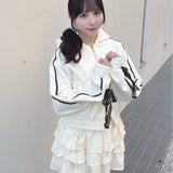 【セット購入10％割♡対象商品】レースラインパーカー