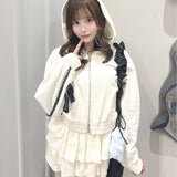 【セット購入10％割♡対象商品】レースラインパーカー