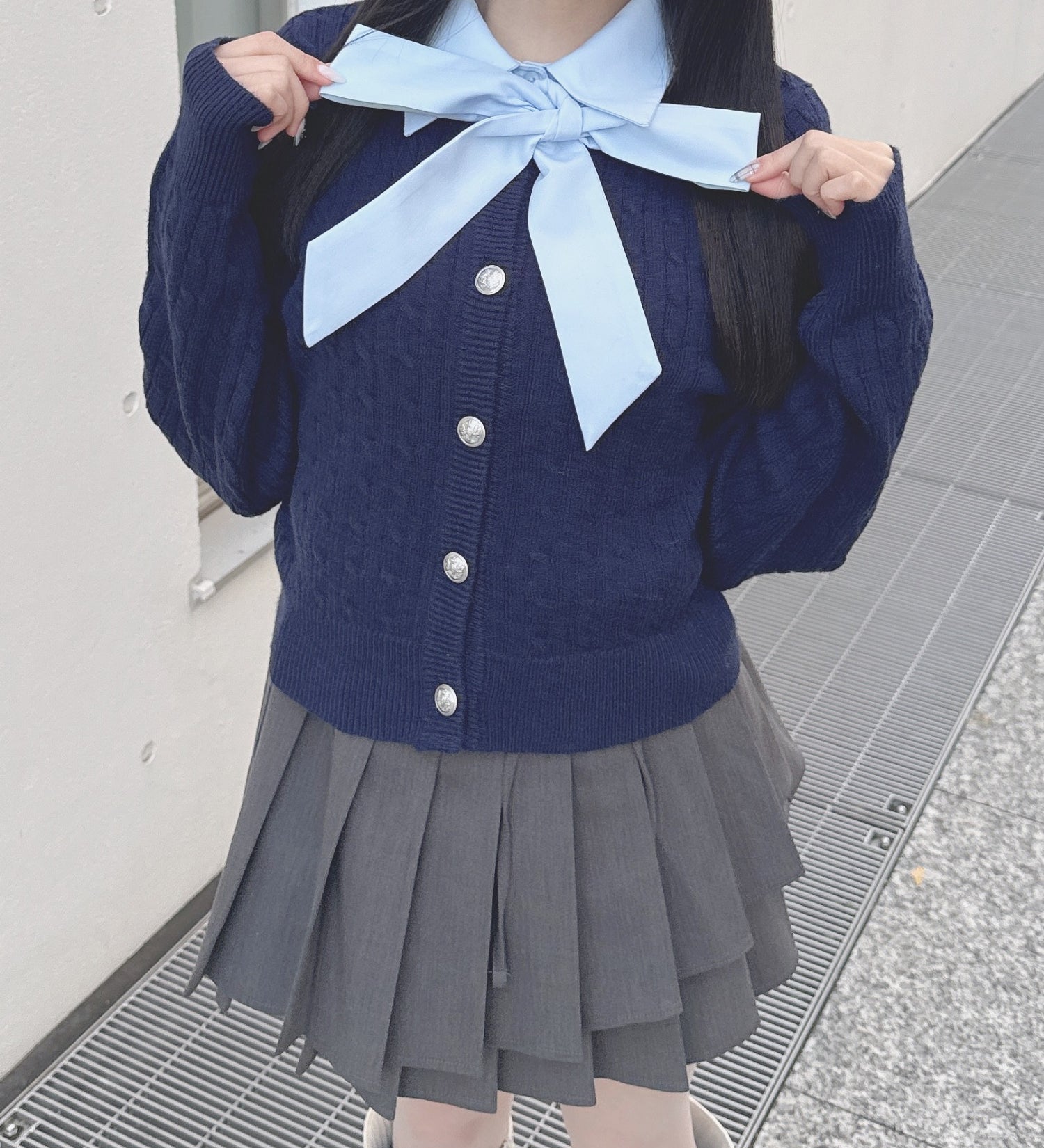 【予約商品 1月下旬発送】ドッキングニットカーデ