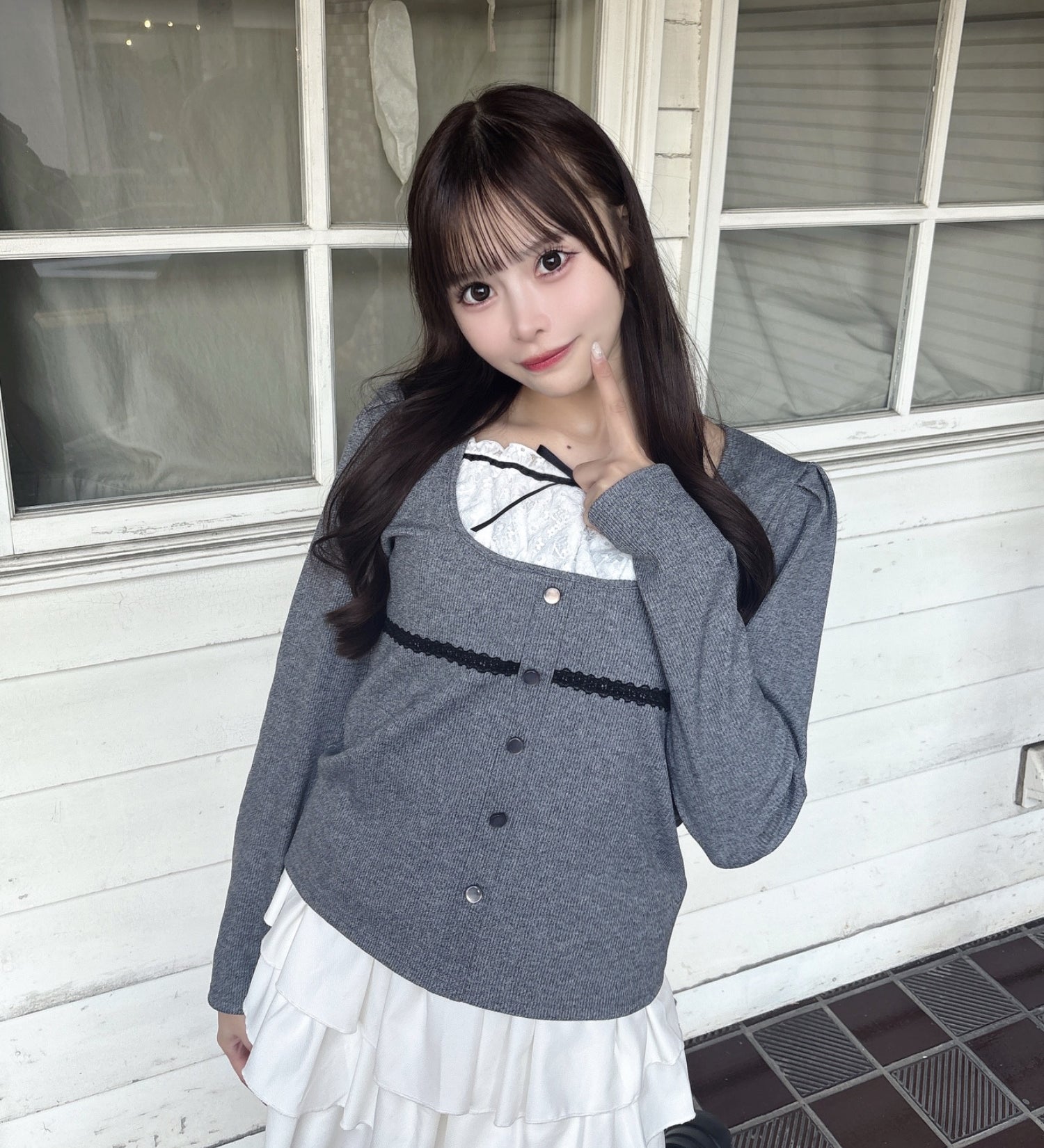 レイヤード風カットソー