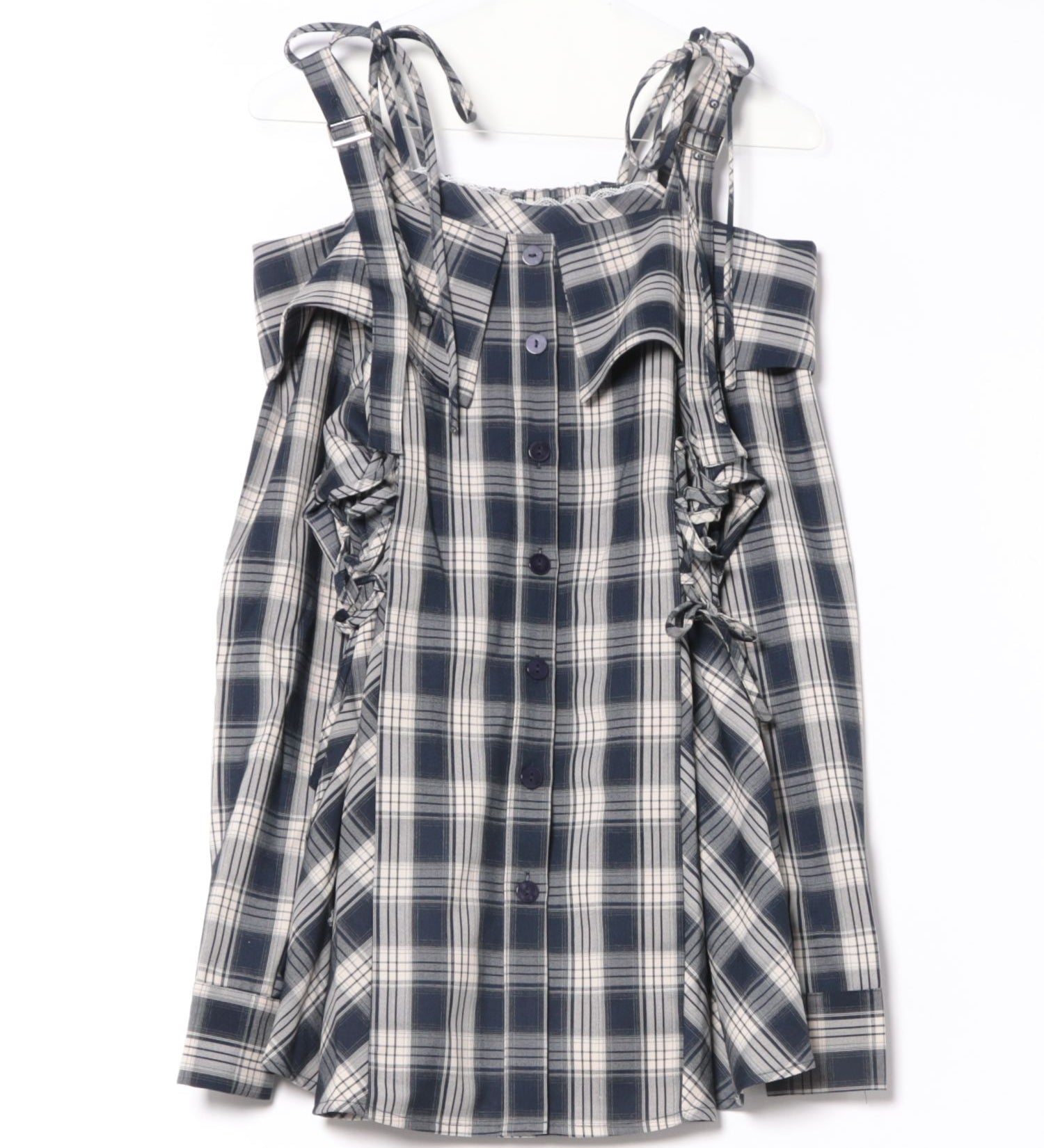 レイヤードレースアップワンピース