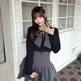 【予約商品1月中旬発送】リボンアンサンブルワンピース