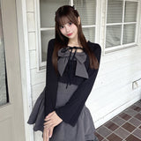 【予約商品1月中旬発送】リボンアンサンブルワンピース