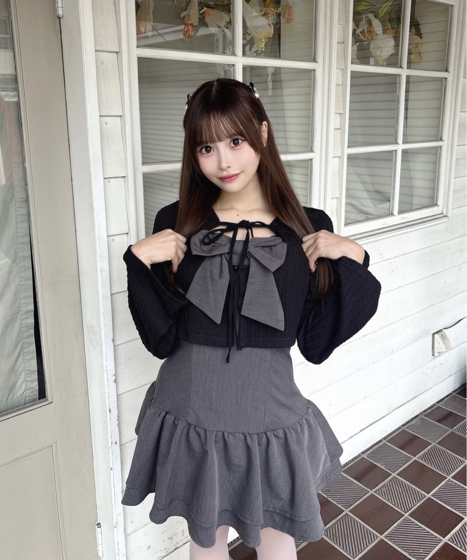 予約商品1月中旬発送】リボンアンサンブルワンピース – PARK by one