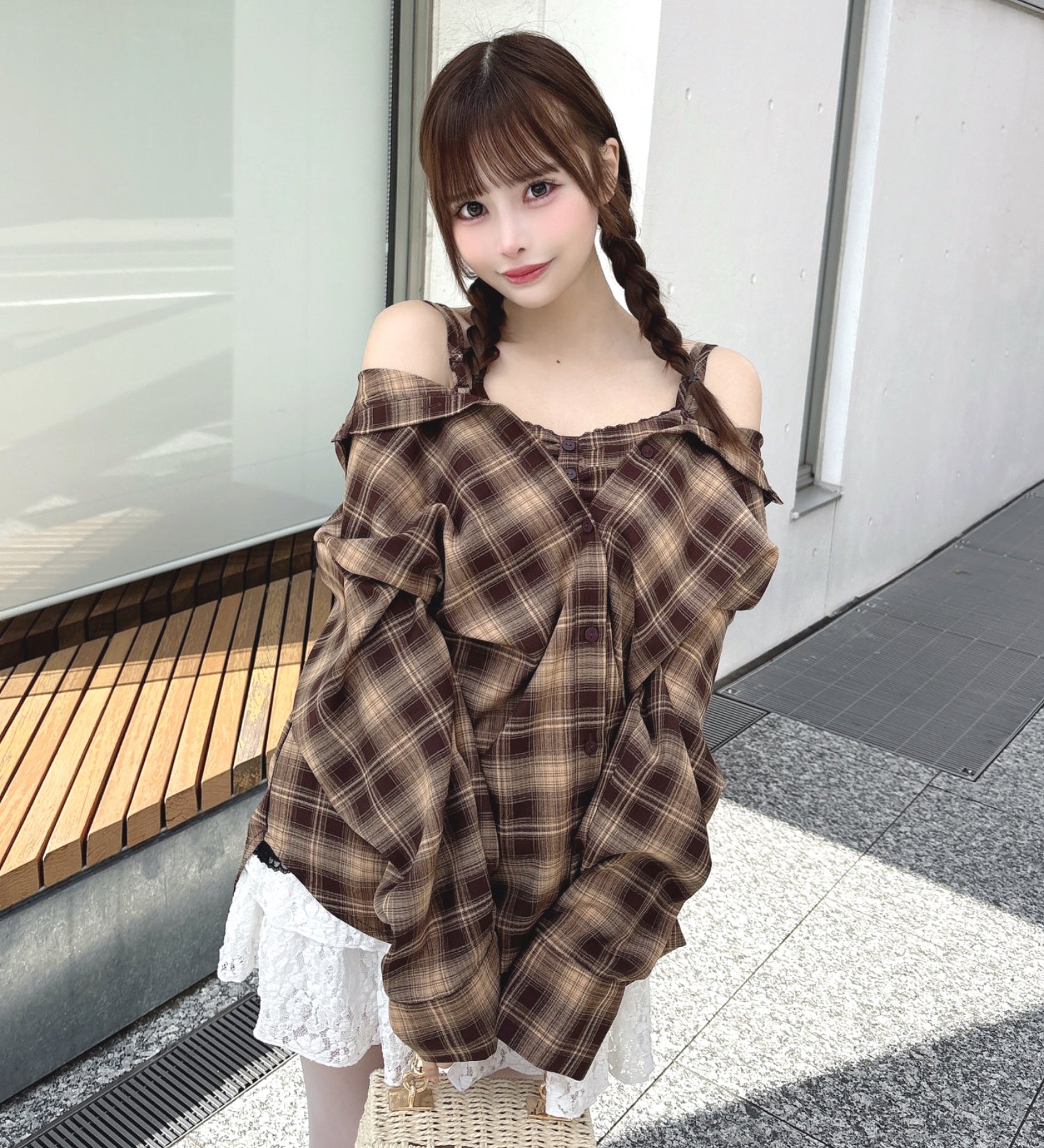 3wayチェックシャツ