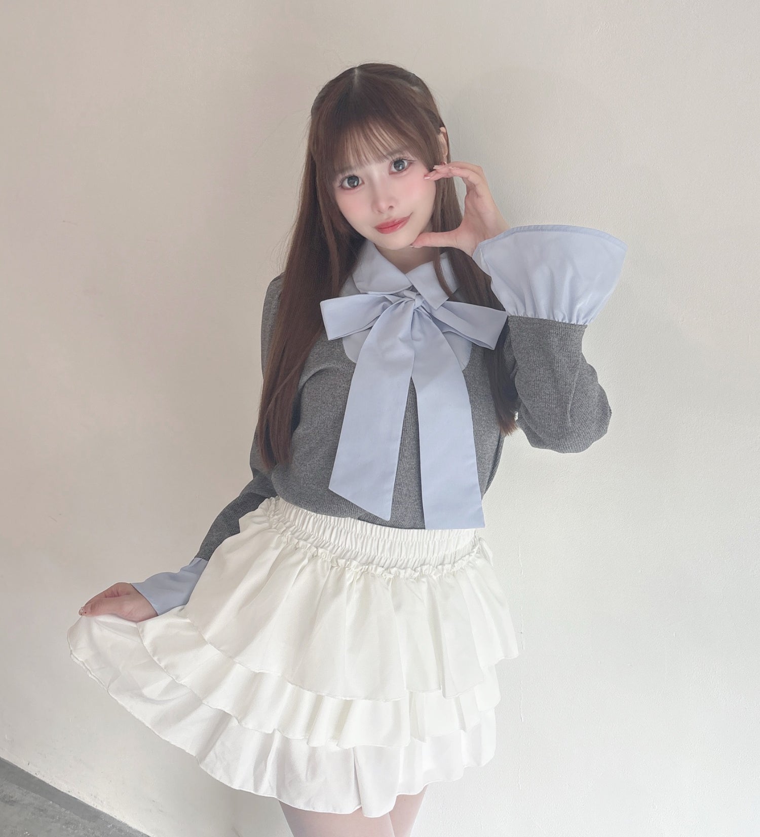 ボウタイドッキングカットソー