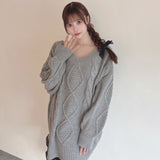 バックリボンニットワンピース