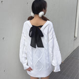 【予約商品 1月下旬発送】バックリボンニットワンピース