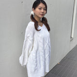 【予約商品 1月下旬発送】バックリボンニットワンピース