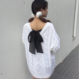 【予約商品 1月下旬発送】バックリボンニットワンピース