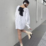 【予約商品 1月下旬発送】バックリボンニットワンピース