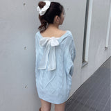 【予約商品 1月下旬発送】バックリボンニットワンピース