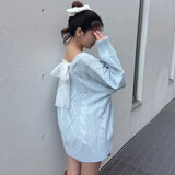 【予約商品 1月下旬発送】バックリボンニットワンピース