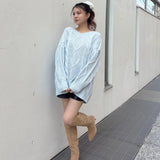 【予約商品 1月下旬発送】バックリボンニットワンピース