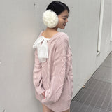 【予約商品 1月下旬発送】バックリボンニットワンピース