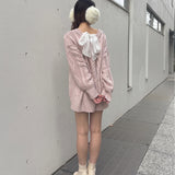 【予約商品 1月下旬発送】バックリボンニットワンピース