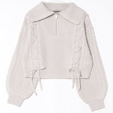 ハーフジップレーシングニット