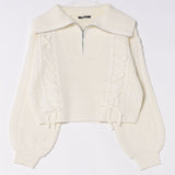 ハーフジップレーシングニット