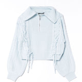 ハーフジップレーシングニット