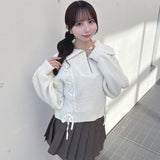 ハーフジップレーシングニット