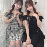 2way肩リボンミニワンピース