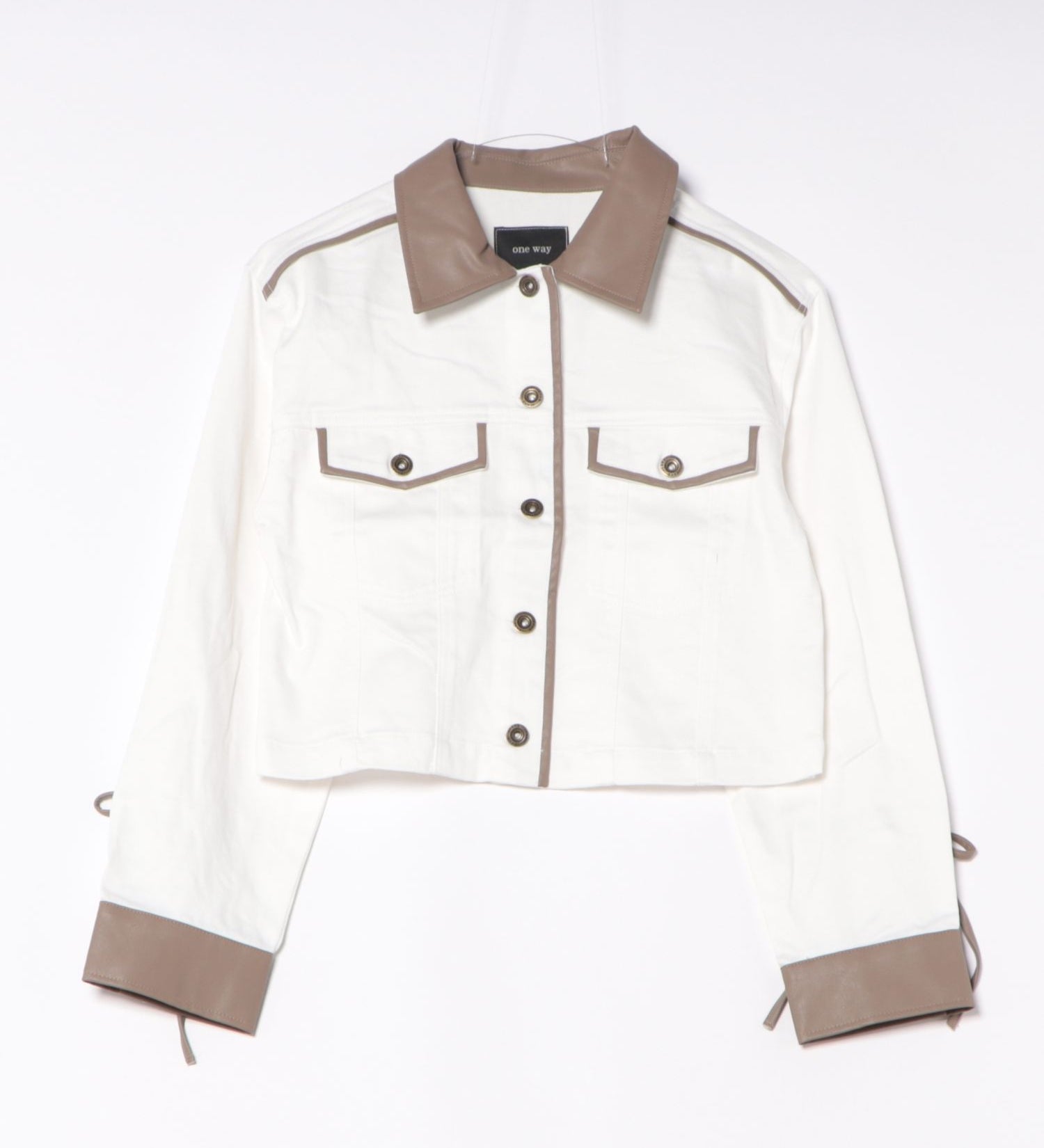 パイピングデニムジャケット