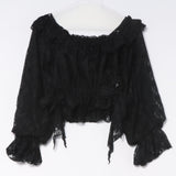 フリルオフショルブラウス