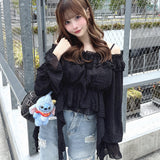 フリルオフショルブラウス