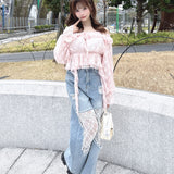 フリルオフショルブラウス