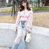 フリルオフショルブラウス