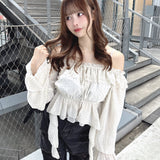 フリルオフショルブラウス
