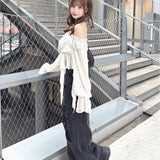 フリルオフショルブラウス